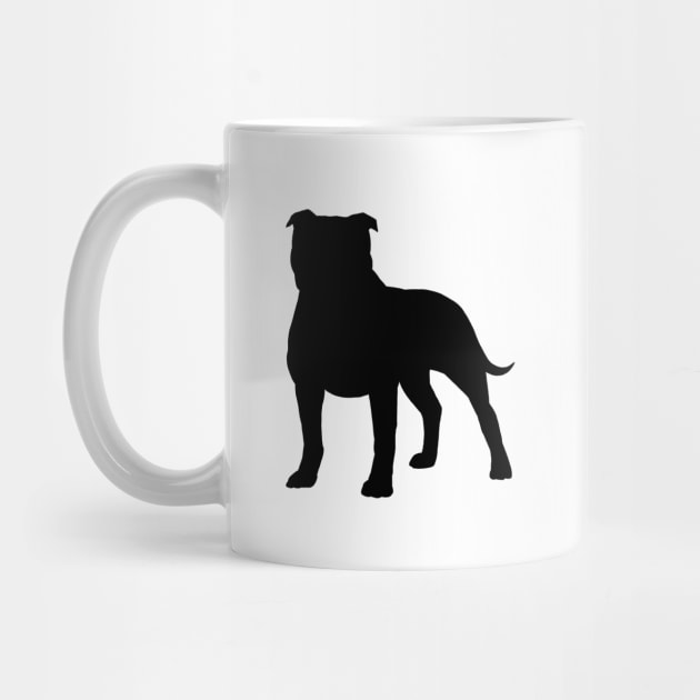 Staffordshire Bull Terrier Silhouette by Coffee Squirrel